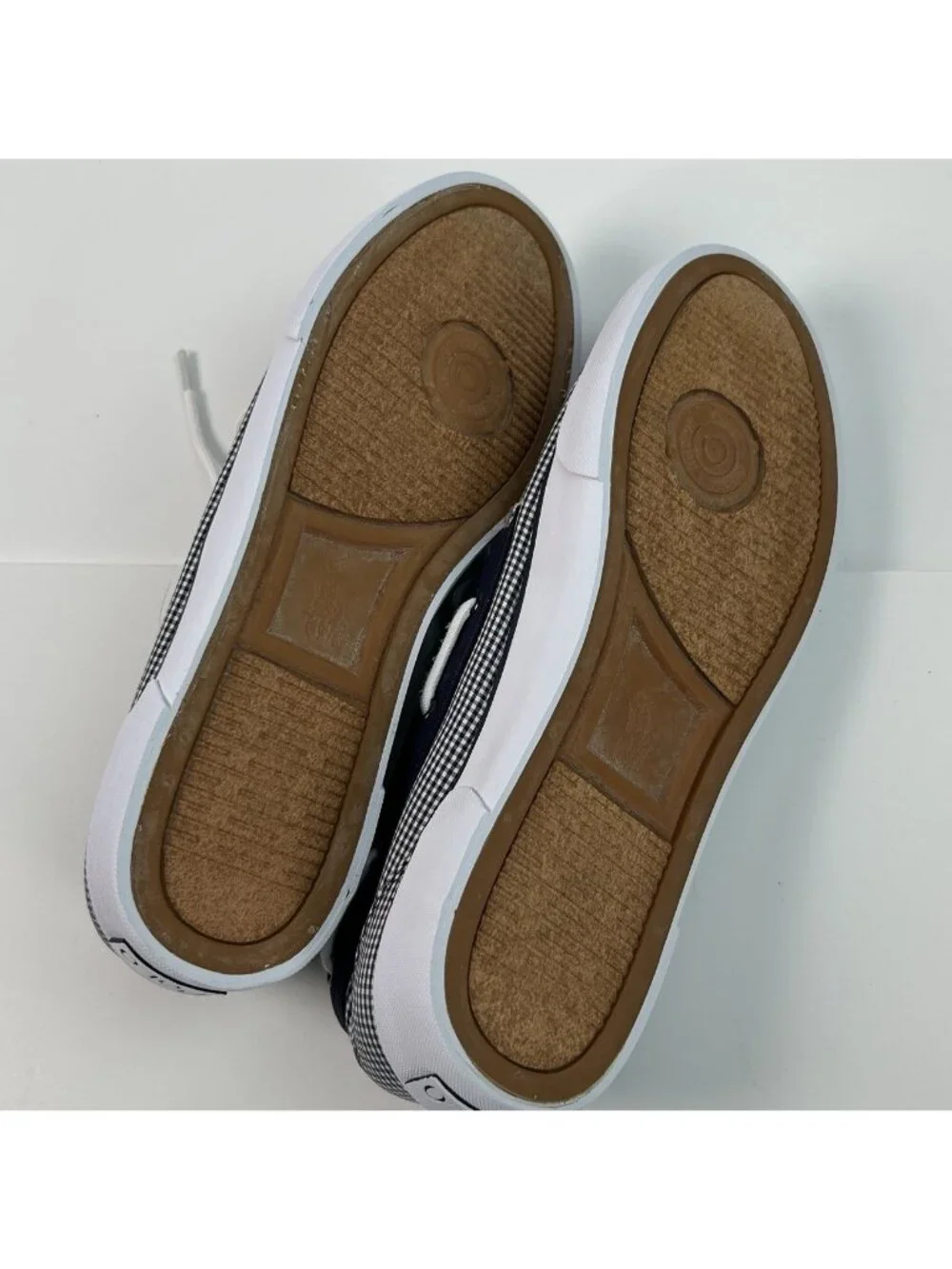 Polo Ralph Lauren Shoes Lander Low Canvas Gingham Blue  Topsiders Boat Size 11D